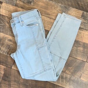 Gap - skinny crop, patchwork jeans, size 0
